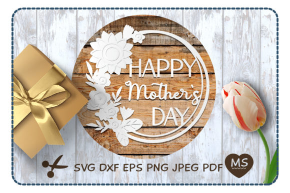 3 D Happy Mother’s Day Sign with Flowers