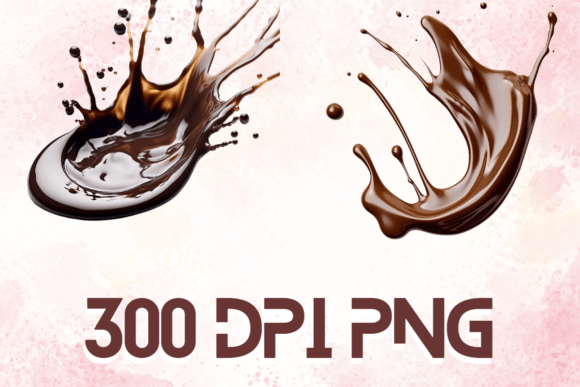 Chocolate Splash Realistic Graphics 02: Elevating Visual Design with Decadent Detail