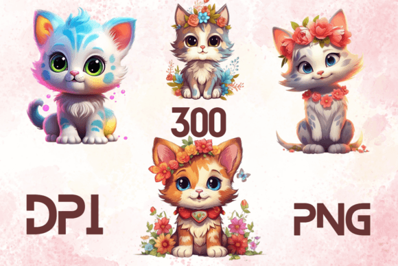 Cute Lovely Baby Cats Sublimation 10: Elevating Personalized Design with High-Resolution Digital Assets