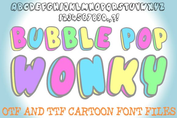 Dive into the Fun with Bubble Pop Wonky: A Playful 3D Alphabet Font for Creative Projects