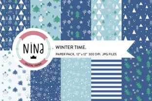 Elevate Your Creative Projects with the Winter Digital Paper Pack