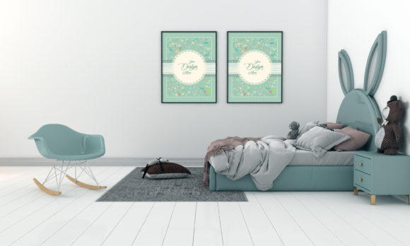 Elevate Your Portfolio and Brand Identity with A Modern Minimalist Kids Bedroom Empty