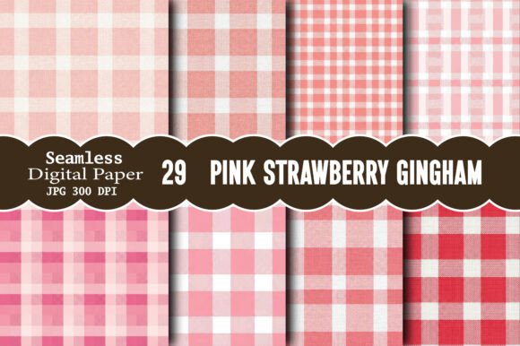 Pink Strawberry Gingham Pattern: A Playful Design for Everyday Creativity