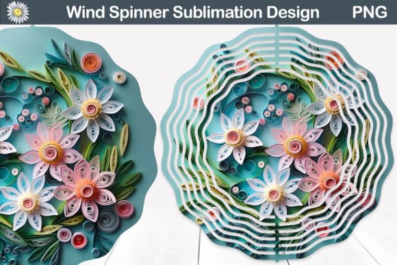 Quilling Flowers Wind Spinner