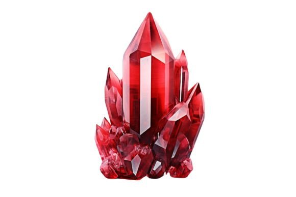 Red Crystal Gemstone Png for High-Impact Design Projects