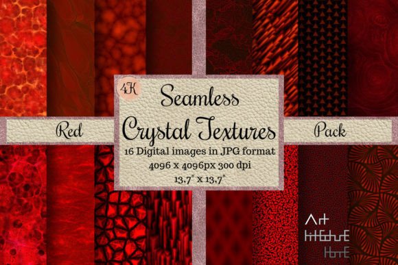 Seamless Crystal Textures - Red Pack: A Professional Resource for Digital Design