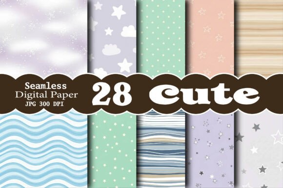 Seamless Cute Digital Paper Set: Unleash Your Creativity