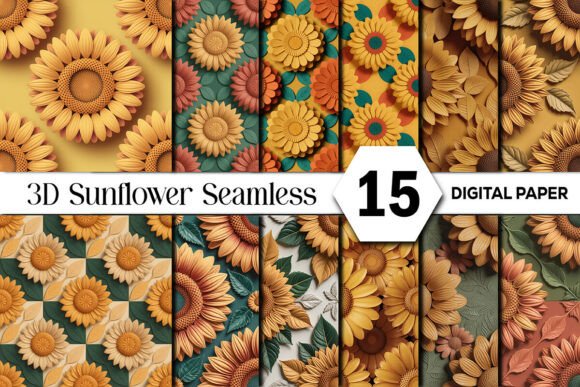 Transforming Digital Spaces with the Sunflower Seamless Digital Paper Pack