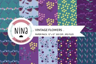 Vintage Flowers Digital Paper Pack